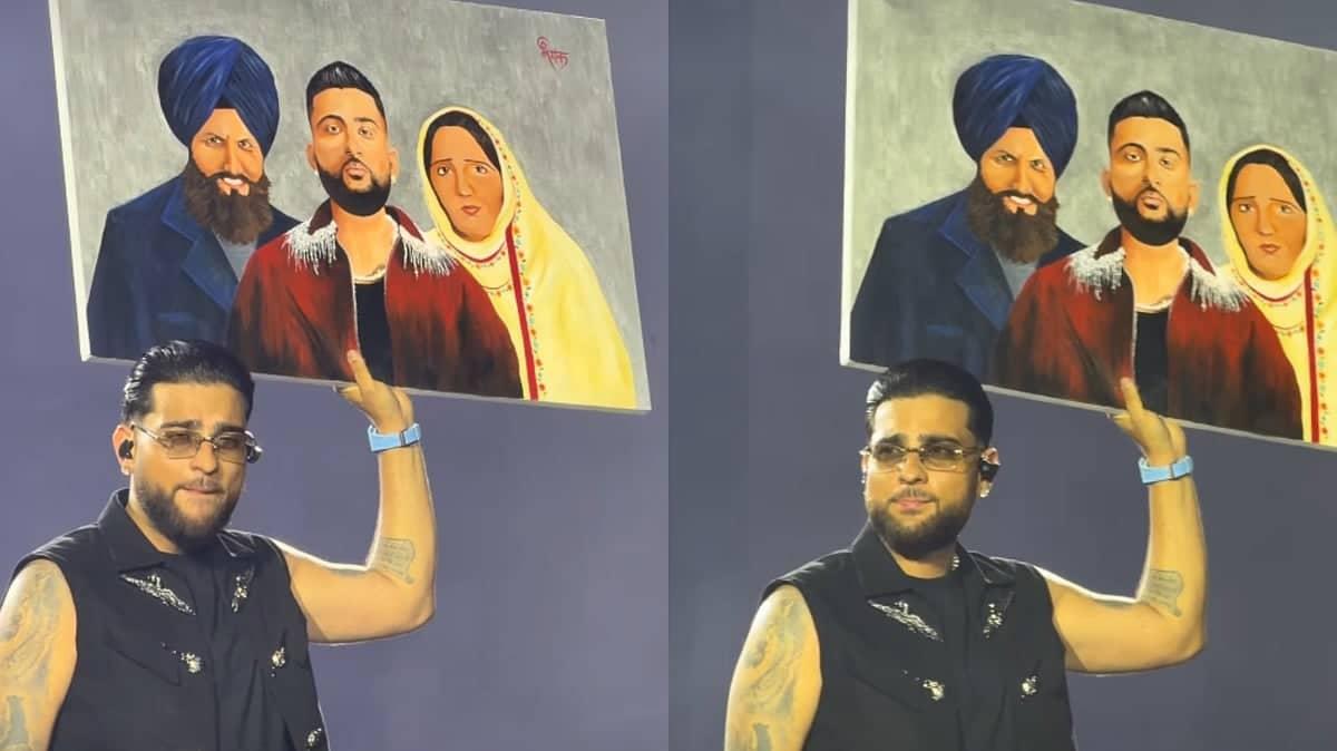 Karan Aujla Gets Emotional as Fan Gifts Him Portrait at Concert